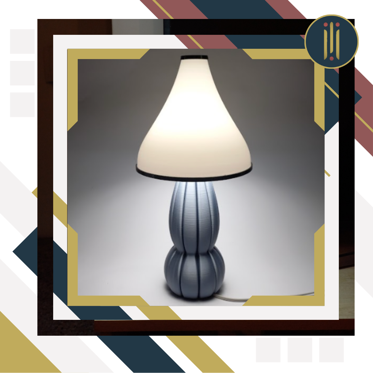 Luxeon Waves lámpara de escritorio cónica escandinava Luxeon Waves