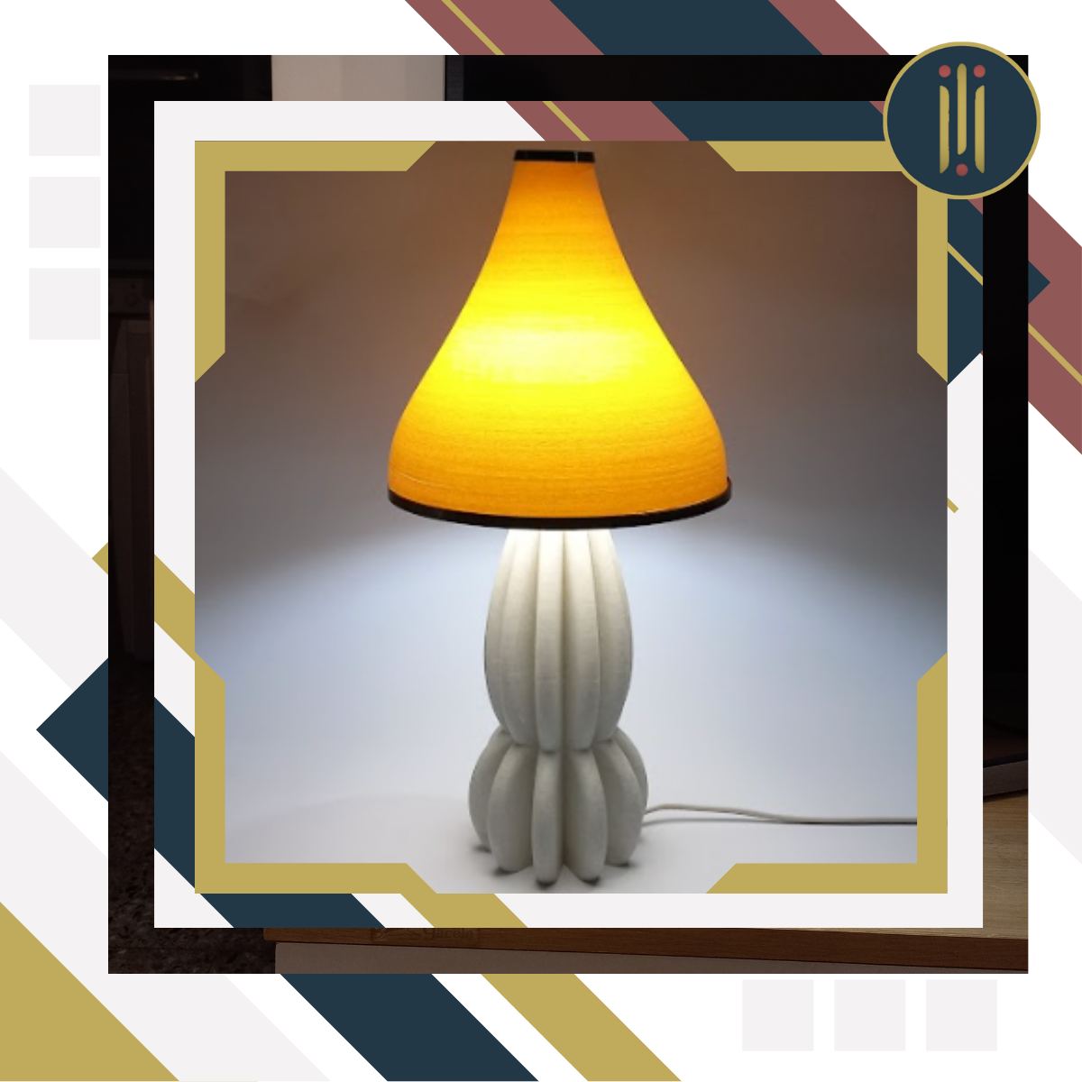 Luxeon olympa lámpara de escritorio cónica Luxeon Olympa blanca